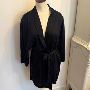 Victoria Secret NWT Tencel Elegant Black Women's Robe Small